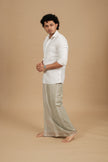 Classic Vaanam Veshti – Sage Green
