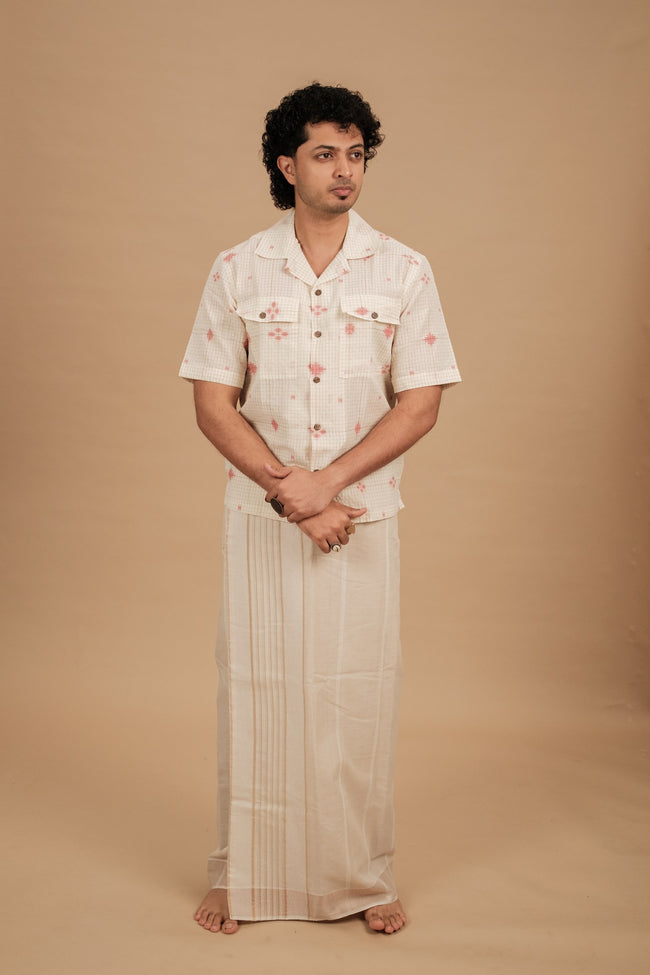 Classic Vaanam Veshti – White